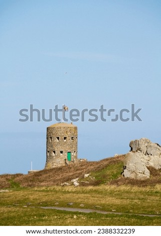 The British built 15 Guernsey loophole towers at various points along the coast of Guernseybetween August 1778 and March 1779 to deter
 possible French attacks
One of the 15 loophole towers in Guernse