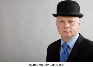 British Businessman Wearing Bowler Hat