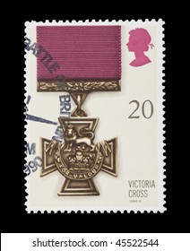 BRITISH - CIRCA 1990: A Stamp Printed In UK Showing The Victoria Cross Gallantry Medal, Circa 1990