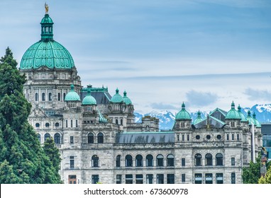 The British Columbia Parliament Buildings, located in Victoria, Vancouver Island, BC, Canada. Home to the Legislative Assembly of British Columbia. 