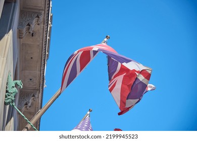 The British Flag At The Fairmont Royal York.