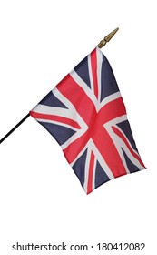 British Flag On White Background