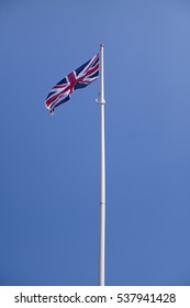 British Flag Waving In The Wind