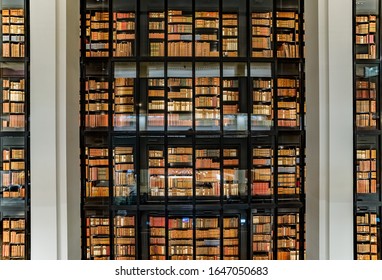 British Library Wall Of Books