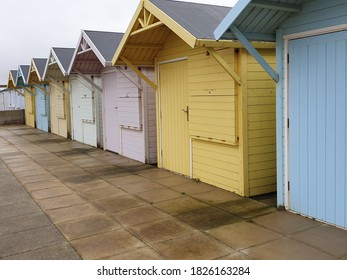 British North West Coast Pastel Beach Huts 