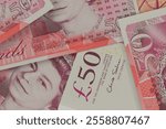 British Pound Sterling Banknotes. Foreign Exchange Market. Financial Concept