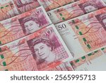 British Pound Sterling Banknotes. Foreign Exchange Market. Financial Concept