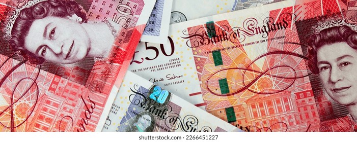 British pounds close up. Money and stability