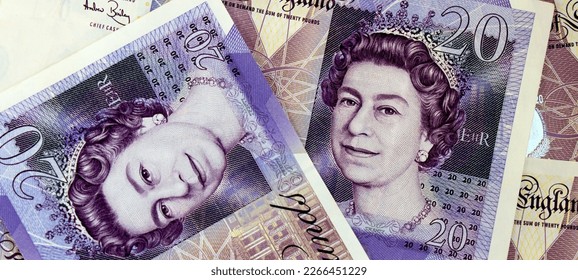 British pounds close up. Money and stability