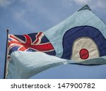 British RAF flying in the wind.