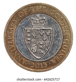 British Two Pound Coin (Golden Guinea Design)