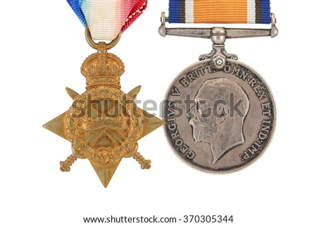 British War Medal 191418 Ribbon Silver Stock Photo Edit Now