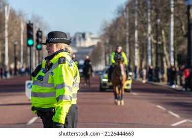 British Woman Police Officer London, January 30, 2022.