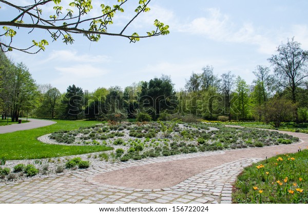 Britzer Garten Berlin Dry Garden Parks Outdoor Stock Image