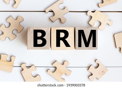 BRM Business Reference Model. text on wood cubes. text in black letters on wood blocks