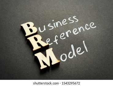 BRM - Business Reference Model From Wooden Letters.