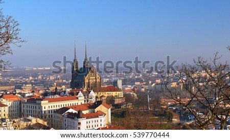 Brno city - Petrov. St. Peters and Paul church. Central Europe - Czech Republic.