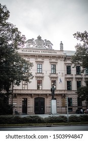 Brno, Czech Republic - August 28 2019: Masaryk University At Komenského Square