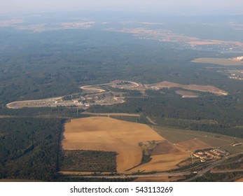 Brno Masaryk Motorbike Circuit In Ostrovacice - Aerial View