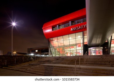 Brno,Brno/Czech Republic-11.19.2013: Entrance To Modern Campus Of Masaryk  University