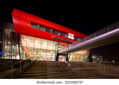 Brno,Brno/Czech Republic-11.19.2013: Entrance To Modern Campus Of Masaryk  University