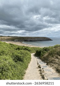 Broad Haven beach path view 