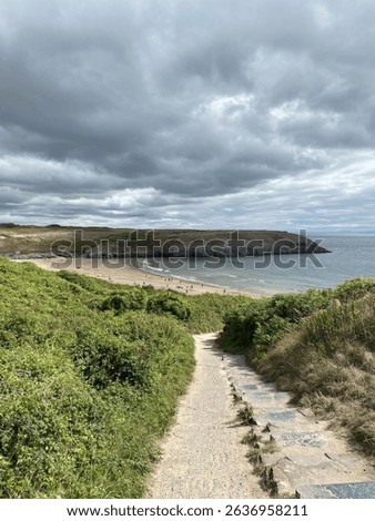 Broad Haven beach path view 