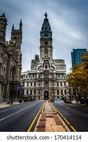 Broad Street  and City Hall, in Philadelphia, Pennsylvania.