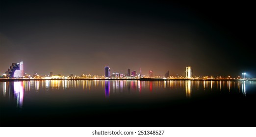 Broad View Of Bahrain Skyline, HDR