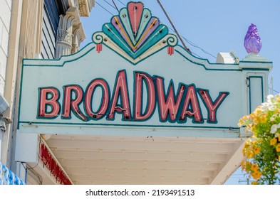 Broadway Marquee Neon Lights Sign Broadway Theater