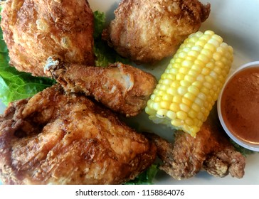 Broasted Chicken With Corn On The Cob