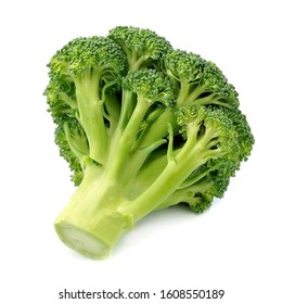 Broccoli closeup isolated on white backgrounds. - Shutterstock ID 1608550189