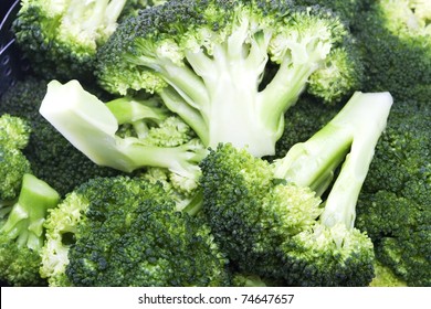 Broccoli Crowns Closeup