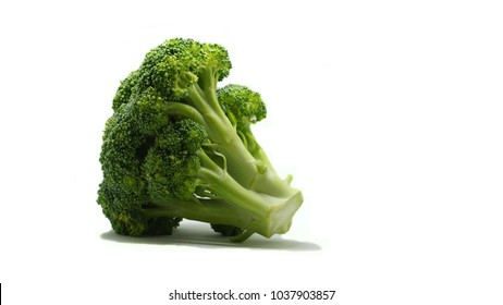 Broccoli, Cruciferous Vegetables On Isolatedwhite Background