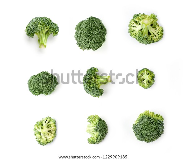 ブロッコリー 白い背景にブロッコリー花 野菜の抽象的背景 パターン の写真素材 今すぐ編集