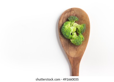 Broccoli into a spoon