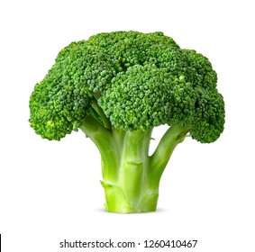 Broccoli isolated on white background with clipping path - Shutterstock ID 1260410467