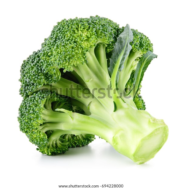 Broccoli Einzeln Auf Weiss Frische Brokkoli Stockfoto Jetzt Bearbeiten