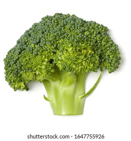 Broccoli isolated over white background. Top view, flat lay. - Shutterstock ID 1647755926