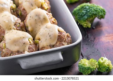 Broccoli Meatballs In Béchamel Sauce