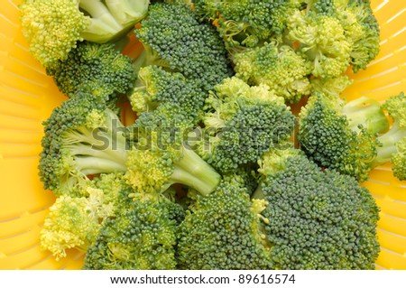 broccoli on yellow screener.