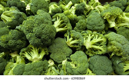 Broccoli In A Pile On A Farm Stand