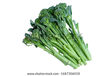 Broccoli Rabe isolated on white background.
 Foto stock © 