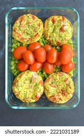 Broccoli Rice Red Pepper Egg Muffins