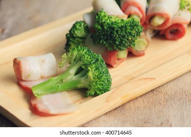 broccoli roll bacon  - Shutterstock ID 400714645