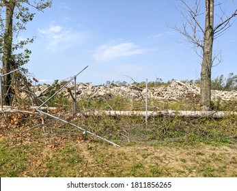 Brocken Fence In Front Of Quarry