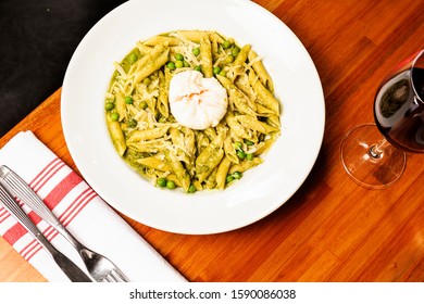 Brocoli Pasta And Poche Egg