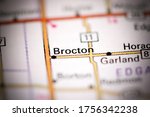 Brocton. Illinois. USA on a geography map