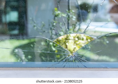 broke the window in the house when the robbers tried to get in
