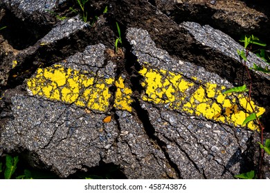 Broken Asphalt Road Surface Texture Background Stock Photo 458743876